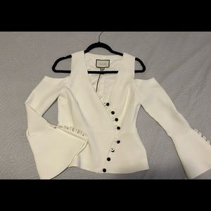 ALEXIS asymmetrical button down top